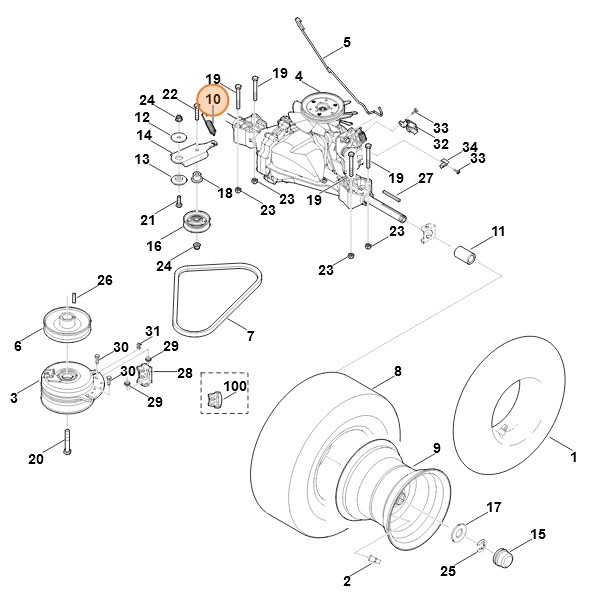 Sprężyna naciągowa, Stihl 61407641601