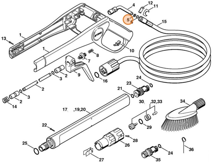 Pierścień oporowy 7-10x1,4, Stihl 96529451607