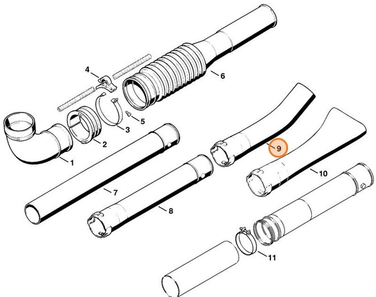 Dysza okrągła zagięta, Stihl 42037086300