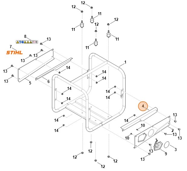 Osłona blaszana, Stihl VB037631600