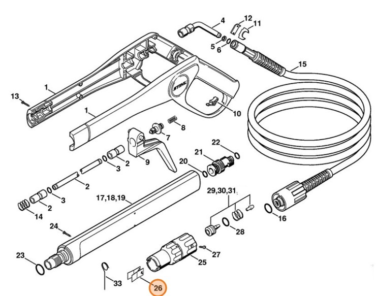 Sprężyna piórowa, Stihl 49155021305