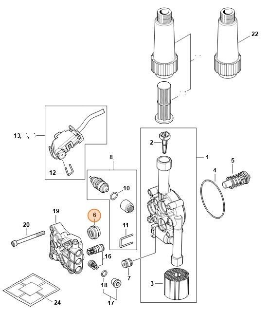 Zestaw uszczelek - tłok, Stihl 49510071000