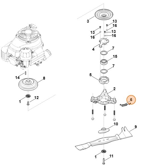 Sprężyna naciągowa, Stihl 63781627900
