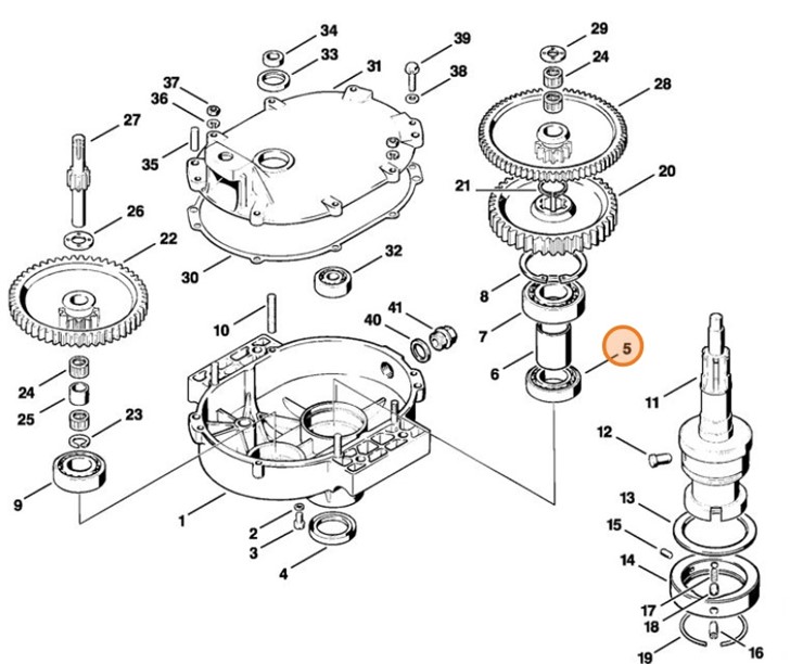 Łożysko kulkowe 6006, Stihl 95030031710