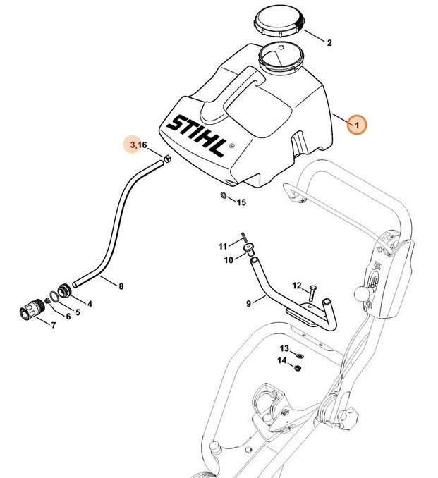Zbiornik wodny, Stihl 42247000800