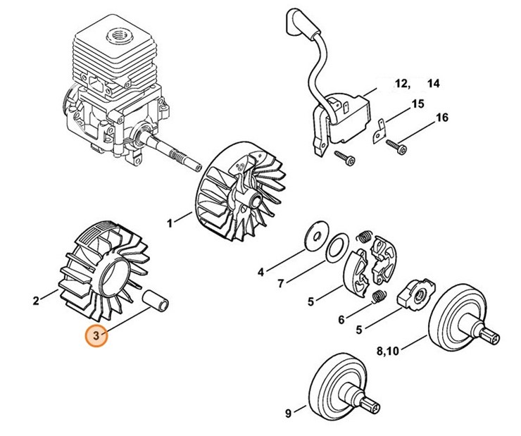 Tuleja dystansowa, Stihl 41401629101