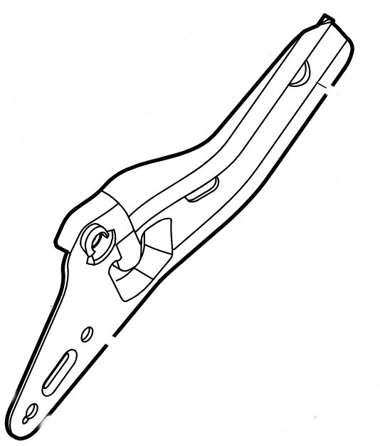 Dolna część uchwytu kierującego, str. lewa, Stihl 63507634805