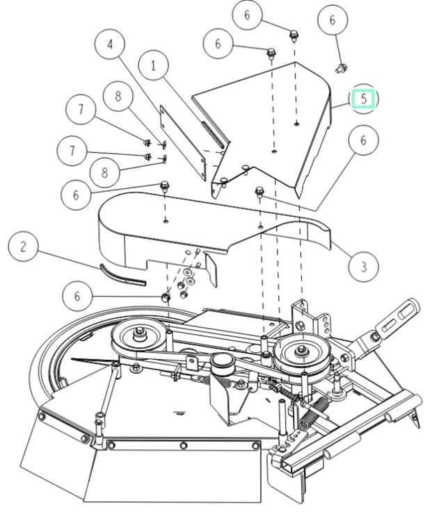 Osłona paska (B) CMP (biała), Orec 0356-53501 