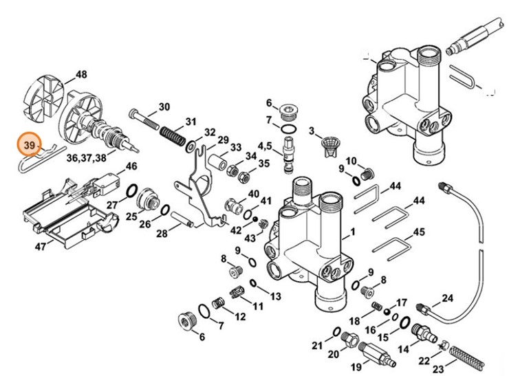 Wtyczka sprężynująca 3x73, Stihl 93400030306