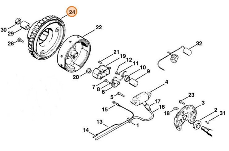 Koło łopatkowe wentylatora, Stihl 11060860505