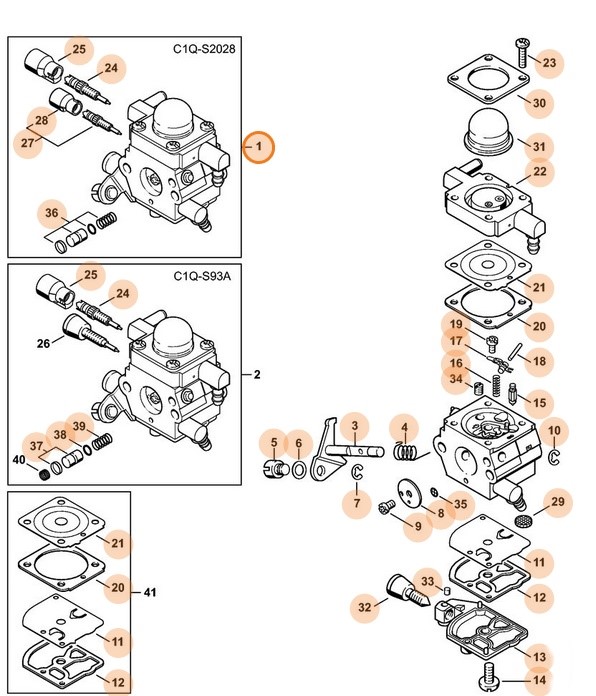 Gaźnik C1Q-S202C, Stihl 46011200600