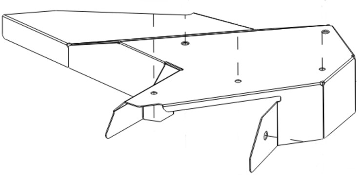 Środkowa osłona pasa CMP (biała), Orec 0356-60111 