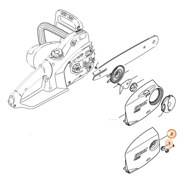 Pokrywa koła napędu łańcucha MSE 190 C, Stihl 12096401706