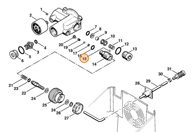 Trzpień cylindryczny 3x5, Stihl 93714701620