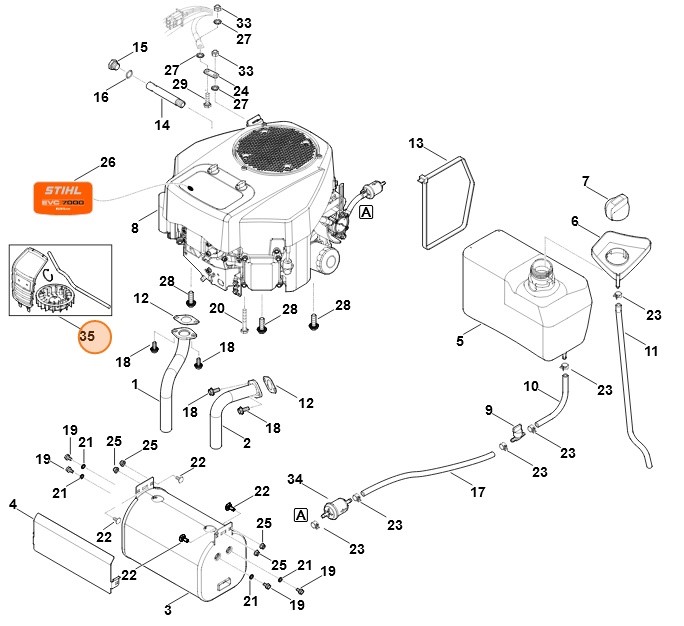Zestaw naprawczy (EVC 7000.0), Stihl 61650071800