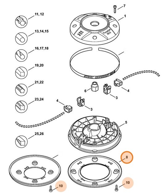 Zestaw płytki ochronnej, Stihl 40050071002