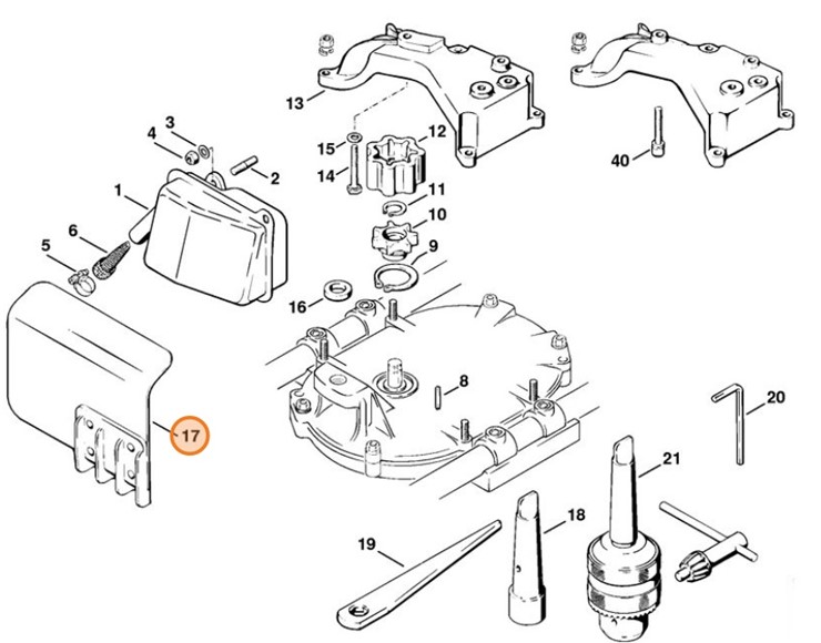 Osłona blaszana, Stihl 43091407300