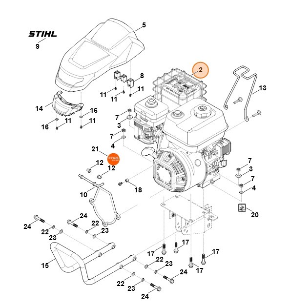Spalinowy silnik benzynowy EHC 700.0 (EHC700-0001), Stihl 62510111805