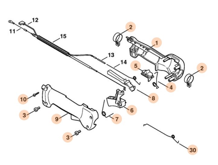 Rękojeść manipulacyjna, Stihl 41377901350