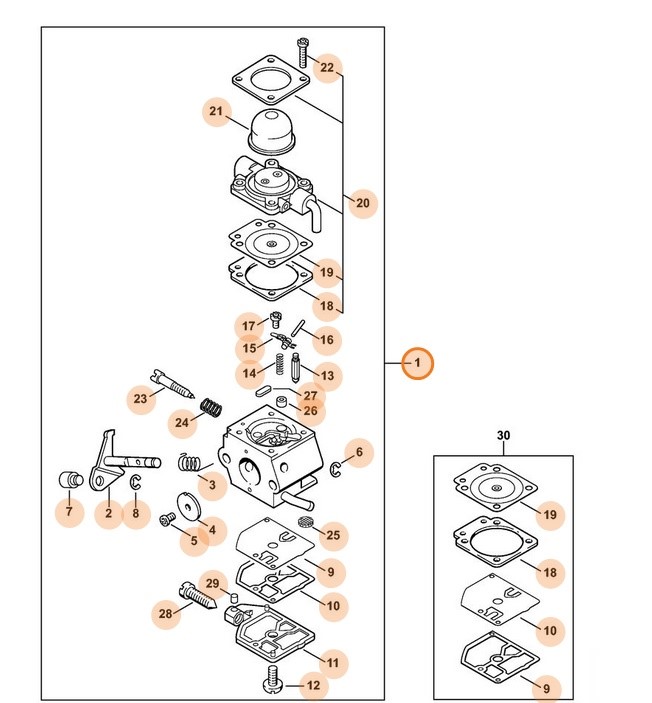 Gaźnik C1Q-S42D, Stihl 42261200604