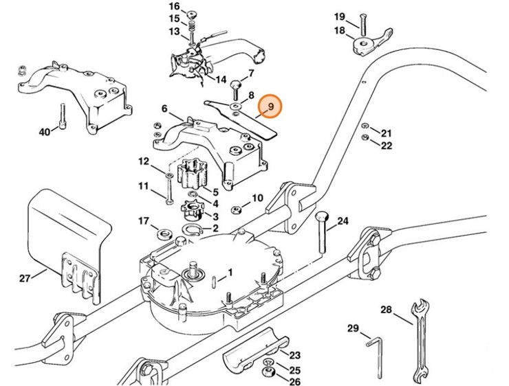 Dźwignia blokady, Stihl 43086407900