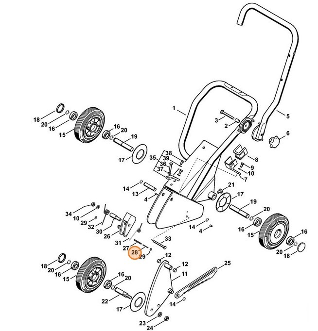Trzpień napinający 2,5x30, Stihl 93806201450