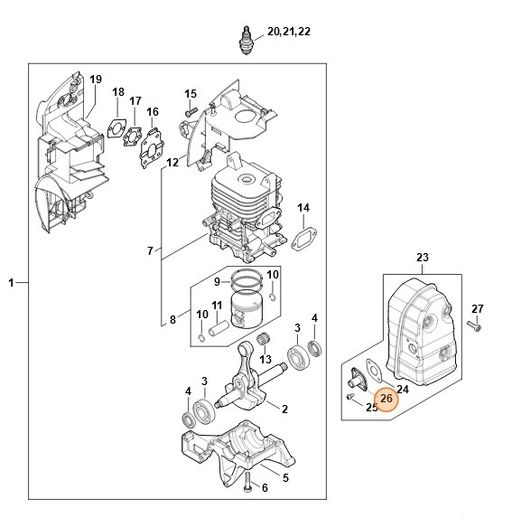 Rura wydechowa, Stihl 42441403401