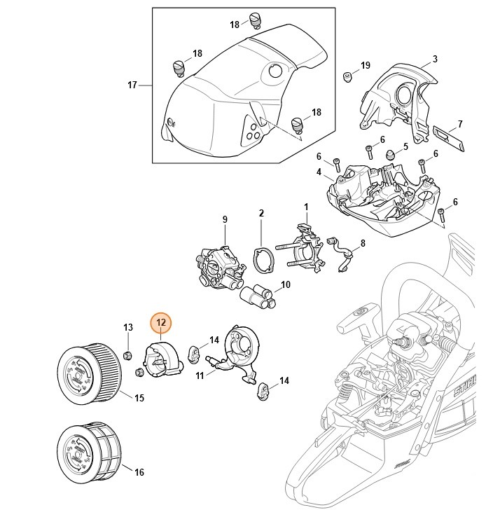 Komora udarowa, Stihl 11421216900