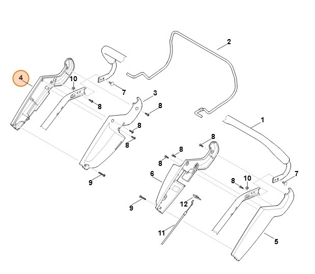 Połowka obudowy, Stihl 63751821302