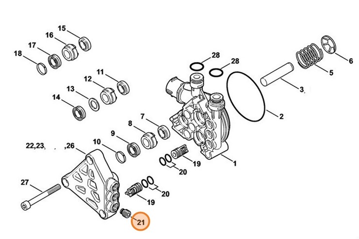Zatyczka zamykająca, Stihl 47437064600