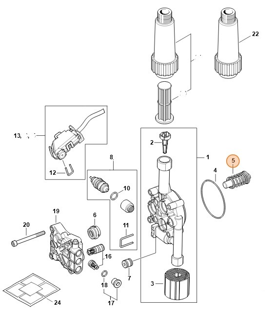 Zestaw tłoka, Stihl 49517607000