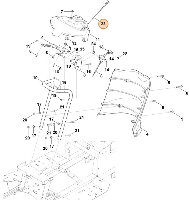 Cięgno ssania, Stihl 61701802601