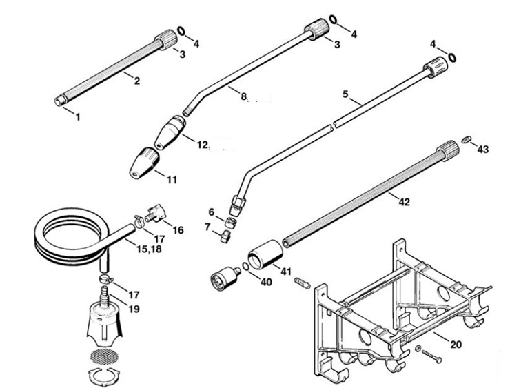 Zestaw naprawczy do dyszy rotacyjnej 045, Stihl 49000071013