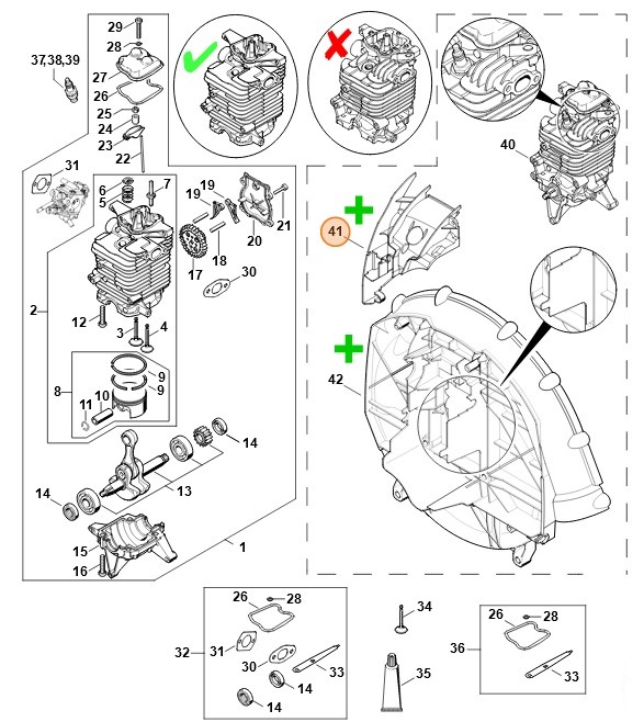 Pokrywa sterowania przepływem powietrza, Stihl 42820873002