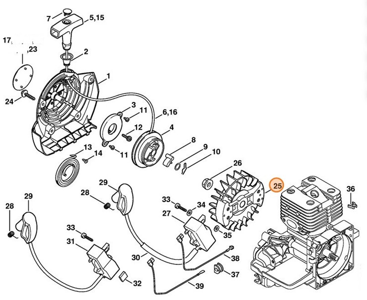 Koło zamachowe, Stihl 41344001200