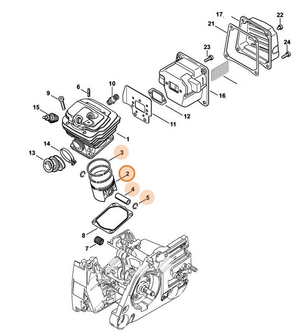 Tłok Ø 52 mm, Stihl 11280302051