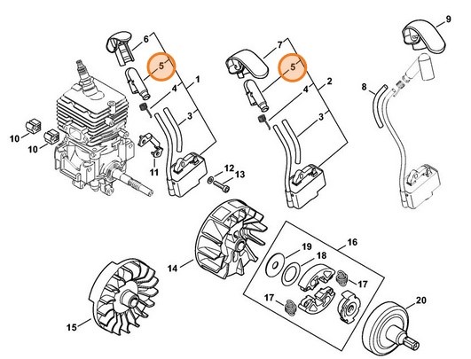 Wtyczka przewodu zapłonowego, Stihl 41444051000
