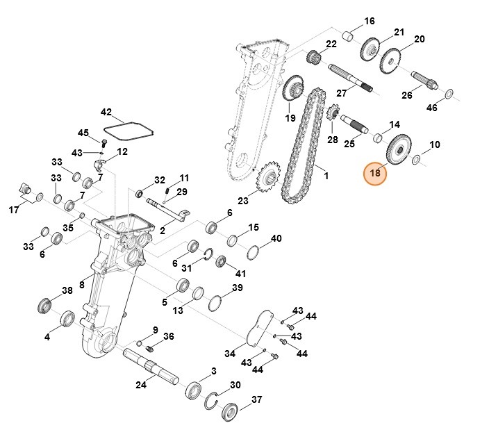 Koło zębate biegu do przodu, Stihl 62506420100