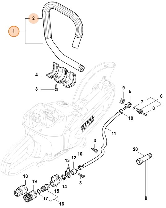 Uchwyt rurowy, Stihl 48647901700