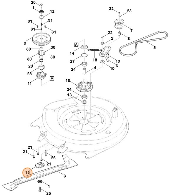 Uchwyt noża, Stihl 61707023800