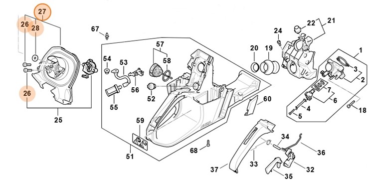 Podstawa filtra (dno), Stihl 11471401202