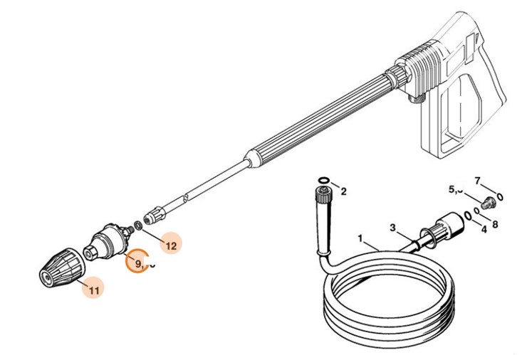 Dysza rotacyjna 045, Stihl 49005001645