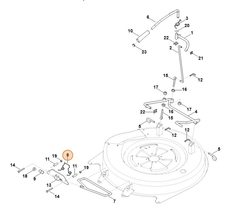 Sprężyna kątowa, Stihl 61407034930