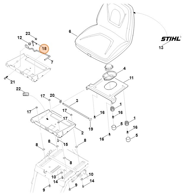 Sprężyna kątowa, Stihl 61407034920