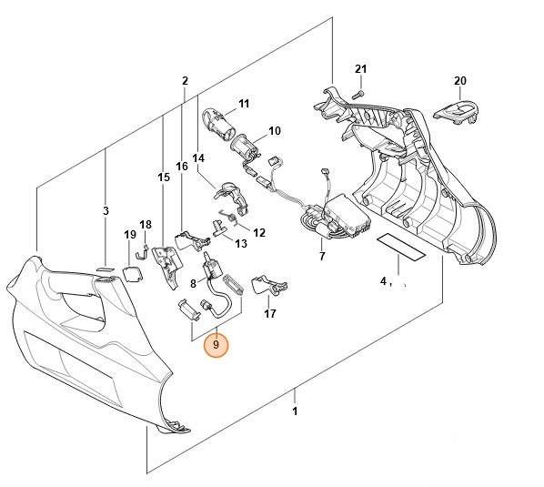 Obudowa przyłącza płaskiego, Stihl 12524401500