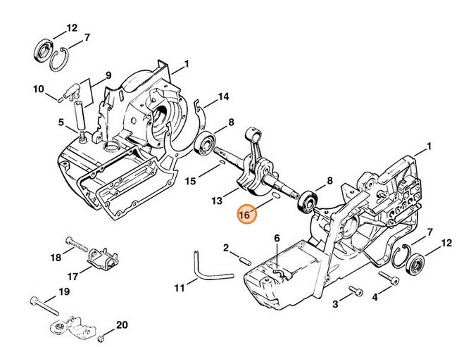 Wpust 5x3x14, Stihl 94704350900