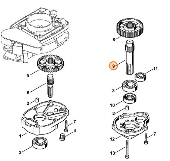 Wałek odbioru napędu, Stihl 43136420600