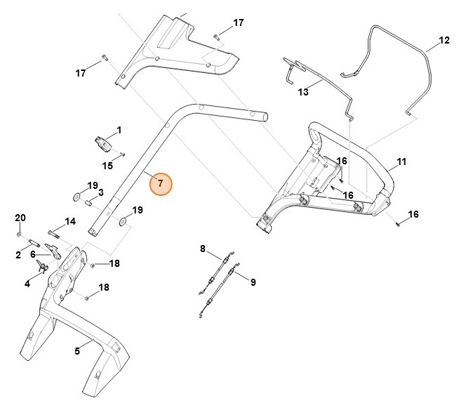 Dolna część uchwytu kierującego, Stihl 63387802800