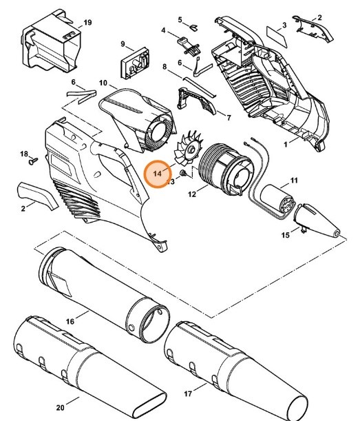Koło łopatkowe, Stihl 48667700401