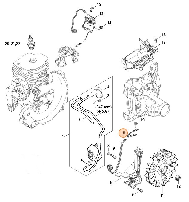 Wiązka kabli, Stihl 41484403002